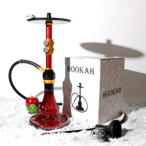 Juego de Narguile de Vidrio con Incrustaciones Azul Pavo Real <span class=keywords><strong>Inimitable</strong></span>, Flujo de Aire Ajustable, Chisha Personalizada, Tipo Libre, Caja de Regalo para Viaje - Product Image 3