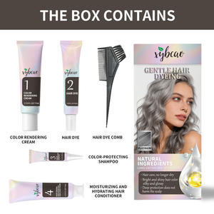<span class=keywords><strong>Tinte</strong></span> Capilar Herbal Natural Color Platino con Ginseng, Aloe, Reishi, Manzanilla y Fo-Ti, Brillo Duradero, Suave para el Cuero Cabelludo, Set de Fábrica OEM - Product Image 2