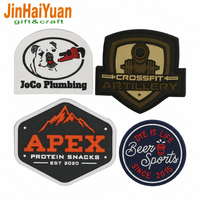 Patch en PVC souple 3D pour agents de patrouille routière et agents forestiers, avec formes de cœur et de fleur, dos plat, pour chapeaux et sacs