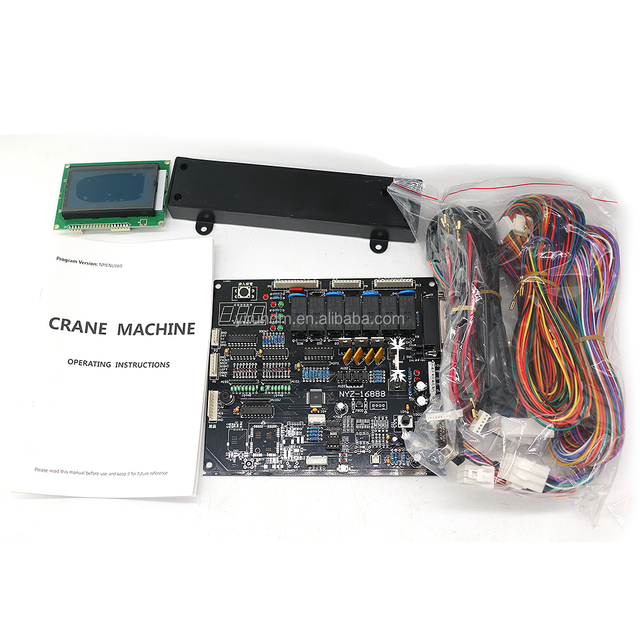 DIY Arcade Claw Game Board Mainboard LCD Display Counter Sensor Wiring Harness-English Version Vending Crane Machine PCB Board