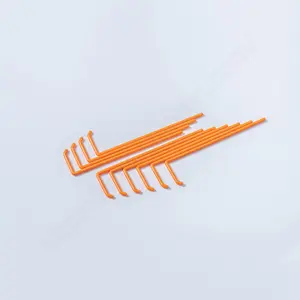 Spandiconcime a forma di L Sterile in plastica da laboratorio colore arancione lunghezza 144mm