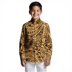 Camiseta Larga de Verano para Niños, de Poliéster de Alta Calidad, con Diseño Tribal Polinesio Elei, Personalizada, Moderna, Informal, Transpirable - Product Image 3