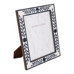 Cornice Fotografica in Legno con Motivo Terra Luna 8x10 Pollici Design Floreale Decorazione Casa - Product Image 2