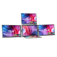 Extensor de Pantalla Portátil para Laptop de 15.6 Pulgadas IPS FHD, Triple Monitor con Conexión Única, Flexible, USB C o USB A para Laptops