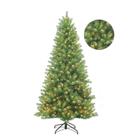 Sapin de Noël artificiel en velours écologique de haute qualité 2026 avec lumières LED claires/blanches chaudes/froides, hauteur personnalisable