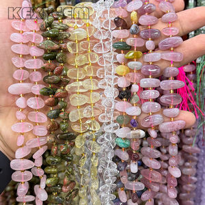 Nouveauté 2025 Perles de Quartz Rose Naturel, Quartz Citron et Quartz de <span class=keywords><strong>Madagascar</strong></span>, de forme irrégulière, à dents longues et percées au milieu, pour la fabrication de bijoux - Product Image 3