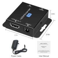 KUYiA-Répéteur HDMI Ethernet Cat6, 60m, compatible HDCP 2.2 et HDR, avec adaptateur secteur 5V, amplificateur de signal