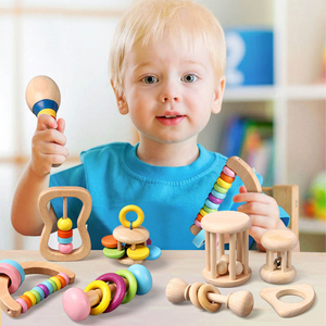 Juguetes <span class=keywords><strong>de</strong></span> Madera Montessori, Sonajero <span class=keywords><strong>de</strong></span> Colores, Instrumentos Musicales <span class=keywords><strong>de</strong></span> Seguridad para Niños, <span class=keywords><strong>Campana</strong></span> <span class=keywords><strong>de</strong></span> <span class=keywords><strong>Mano</strong></span> - Product Image 2