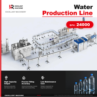 Équipement d'embouteillage d'eau en bouteille PET, système de remplissage rotatif pour eau minérale et potable avec contrôle par écran tactile PLC
