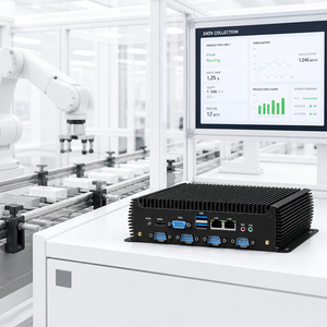 Mini PC sans ventilateur, directement de l'usine, 7*24h, Intel Gen Core, 4 ports <span class=keywords><strong>USB</strong></span> 2.0 avant, 4 ports <span class=keywords><strong>USB</strong></span> 3.0 arrière, PC industriel sans ventilateur - Product Image 1