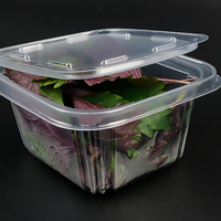 Microgreens-caja de embalaje con bisagras para verduras, contenedor de bandeja para verduras, frutas y verduras