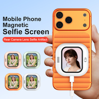 Dispositivo Magnetico per Mirroring Wireless dello Schermo per iPhone e Android, Visualizzazione in Tempo Reale della Fotocamera Posteriore, Monitor per Selfie e Streaming Live