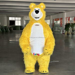 Costume da Mascotte <span class=keywords><strong>Orso</strong></span> Gonfiabile Arancione per Adulti con Design Peloso, Disponibile in 2,2m/2,6m/3m per Eventi Anime e Spettacoli - Product Image 5