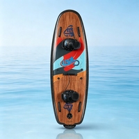 Planche de surf motorisée en fibre de carbone à texture bois anti-usure, étanche, avec batterie, pour utilisation en mer