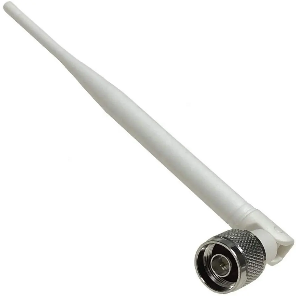 Antena de goma plegable para exteriores, conexión WIFI en blanco 4G LTE con conector tipo N macho RF