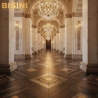 Parquet Artisanal Sur Mesure en Bois pour Résidences Haut de Gamme – Motif Art Déco Sept Carrés – Parquet de Luxe Fait Main