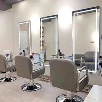 Miroir de Salon de Coiffure et de Maquillage LED Mural Doré Grand Format – Nouveauté Promotionnelle pour Salons de Beauté et Barbiers