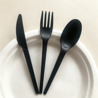 Fourchette, couteau et cuillère BPI CPLA 6-7 pouces, couverts compostables et biodégradables, résistants à la chaleur, robustes, à base de plantes, en vrac
