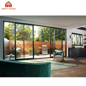 European style internal business sliding doors greenhouse soundproof sliding doors