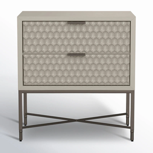 Elegante mesita de noche con 2 cajones, unidad de almacenamiento compacta multicolor, perfecta para dormitorio, sala de estar, interiores modernos, duradera - Product Image 6