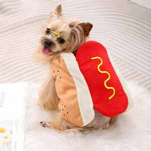 Ropa para Perros, Disfraz de Hamburguesa y Perrito Caliente para Otoño e Invierno, Disfraz Divertido de Halloween para Mascotas, Venta al Por Mayor de Fábrica - Product Image 4