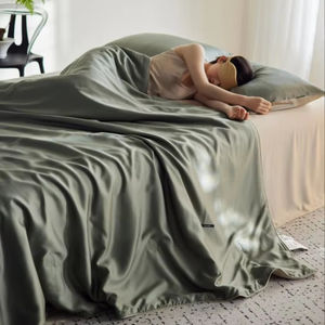 لحاف بالجملة ناعم وسلس، مخزون متوفر، مريح وقابل للتنفس، فئة أ، 100S لانجينغ تنسل، لون موحد، لحاف صيفي - Product Image 1