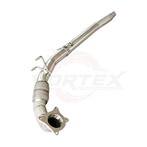 Tubo de escape Vortex SS304 compatible con Volkswagen Scirocco R 2.0T 2011-2018, tubo frontal de escape de alto rendimiento para carreras. - Product Image 2