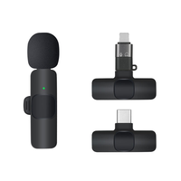 Micrófono de Solapa Inalámbrico Profesional K9 con Condensador para Teléfono, Mini Grabación de Video, Entrevistas, Videos y Podcasts
