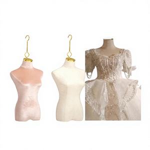 Vêtements pour femmes Velvet Long Evening Ball Grown Wedding Dress Dress Form Hanging <span class=keywords><strong>Mannequin</strong></span> Torso Female Body for Clothing Shop - Product Image 1