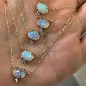 Trendy women girls accessori <span class=keywords><strong>collana</strong></span> di gioielli <span class=keywords><strong>collana</strong></span> in argento sterling 925 con zirconi bianchi in opale sintetico - Product Image 5