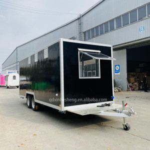 Camion de restauration entièrement équipé de 12 pieds, chariot à hot-dogs, remorque personnalisée USA avec équipements de cuisine complets SFT-Black Fo - Product Image 2