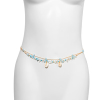 Vente en Gros Maillots de Bain Tendance pour Femme Chaîne de Ventre Sexy Perles Coquillages Chaîne de Corps Perles de Taille avec Cristaux
