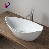 Lavabo de salle de bain en pierre naturelle, résine, Design carré mince, nouveau