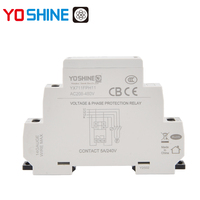 Relais de surveillance de tension triphasé industriel AC 220V-440V, protection contre les pannes de phase et la séquence, type rail DIN