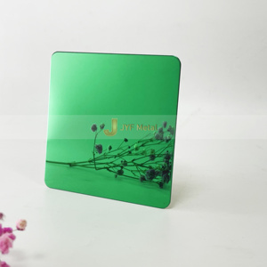 Panel de Espejo Verde Esmeralda de Acero Inoxidable M81, Placa Decorativa de Alto Brillo con Curvatura para Diseño de Interiores y Muebles - Product Image 1