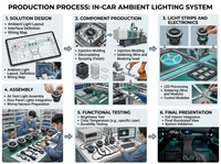 Kit d'éclairage d'ambiance 64 couleurs pour Mercedes-Benz Classe C GLC, éclairage LED intérieur, garniture de grille de ventilation, mise à niveau des haut-parleurs
