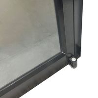 USA Design moderne américain devanture de magasin glaçure blanche balançoire entrée commerciale Kfc poulet porte en aluminium