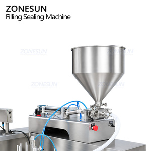 Machine de remplissage, de scellage et d'emballage automatique de sachets préformés pour pâte cosmétique ZONESUN ZS-AFS09P avec pompe à piston - Product Image 3