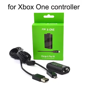 适用于Xbox One充电播放套件电池 + USB充电器电缆2.7M适用于Xbox One配件