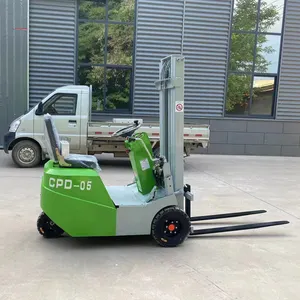 CE EPA çin 0.5 ton el Powered Forklift çatal kaldırma kamyonu tam elektrikli palet istifleyici 500kg forklift