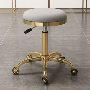 Tabouret pivotant et réglable en hauteur pour soins capillaires, tabouret rond pour manucure, conçu pour les salons de coiffure, chaise pivotante. - Product Image 4