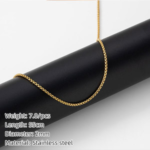 Collar de Cadena Minimalista de Acero Inoxidable PB063, Resistente al Agua y al Deslustre, para Colgantes, Unisex, para Hombres y Mujeres - Product Image 5