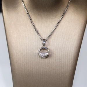 Collana con ciondolo a semicerchio in zircone per donna, stile semplice e fresco, catena per clavicola, gioiello. - Product Image 2