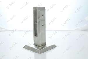 Premium V Rail Modern Acero inoxidable Barandilla Spigot Fuerte elegante Pasamanos Soporte Escalera Balcón Cubierta Exterior Villa de vidrio - Product Image 2