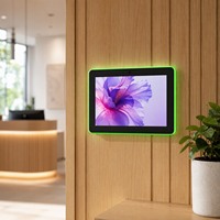 Tablet Android 11 POE 8 Inci untuk Pemasangan di Dinding, Digital Signage RK3568 Layar Sentuh IPS, Layar Iklan Pintar LED RGB