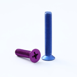 Viti a testa piatta svasata Phillips in alluminio anodizzato colorato, misure personalizzate M2 M3 M4 <span class=keywords><strong>M5</strong></span> M6 - Product Image 2
