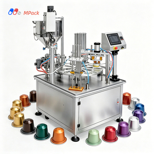 Máquina Envasadora de Cápsulas de Café Rotativa de Alta Velocidad, Controlada por PLC, Máquina de Llenado y Sellado de Cápsulas <span class=keywords><strong>Nespresso</strong></span> - Product Image 1