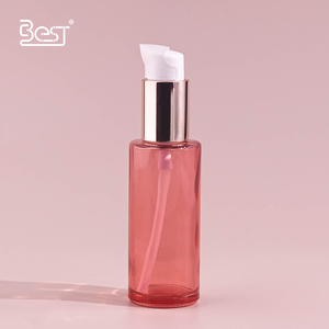 30ml 50ml 100ml Cylindre Rose Bleu Cristal Verre Transparent avec Métal et Plastique Pompe à Lotion pour Lotion Sérum et Crème Solaire - Product Image 3