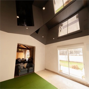 Plafond Tấm Thạch Cao Giá Trần Thiết Kế Trần Giả Cho Sân Thượng Phòng Tắm Nhựa Đen Laqure Foil Vải Trang Trí L347 - Product Image 1