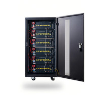 EG4 30.72kWh 16 Sel Rak Server Terakit dengan Pintu Tertutup Roda Solid State LiFePO4 7000 Siklus 45C untuk Penggunaan Tenaga Surya & Rumah Tangga